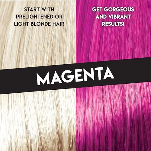 Color Lux Direct Vibes Semi-Permanent Hair Color - Magenta, 8 fl oz - Vibrant, Long-Lasting, Ammonia-Free & Vegan Avelisse