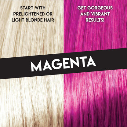 Color Lux Direct Vibes Semi-Permanent Hair Color - Magenta, 8 fl oz - Vibrant, Long-Lasting, Ammonia-Free & Vegan Avelisse