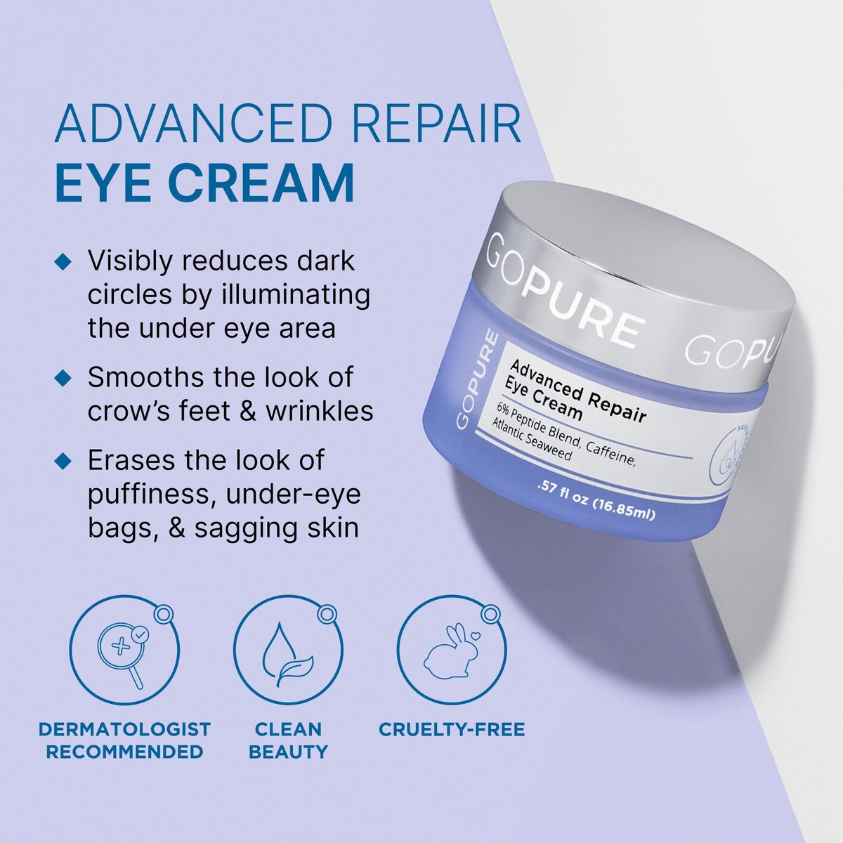 goPure Advanced Repair Eye Cream – Reduce Puffiness, Dark Circles & Fine Lines Avelisse