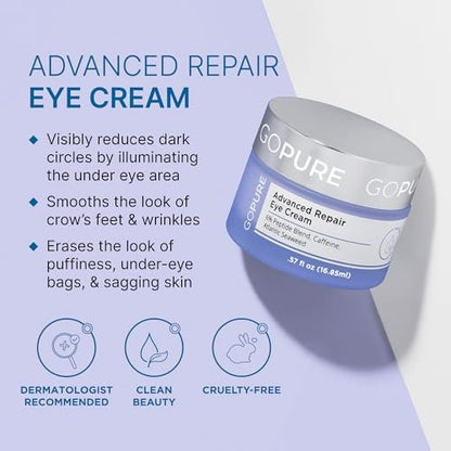 goPure Advanced Repair Eye Cream – Reduce Puffiness, Dark Circles & Fine Lines Avelisse