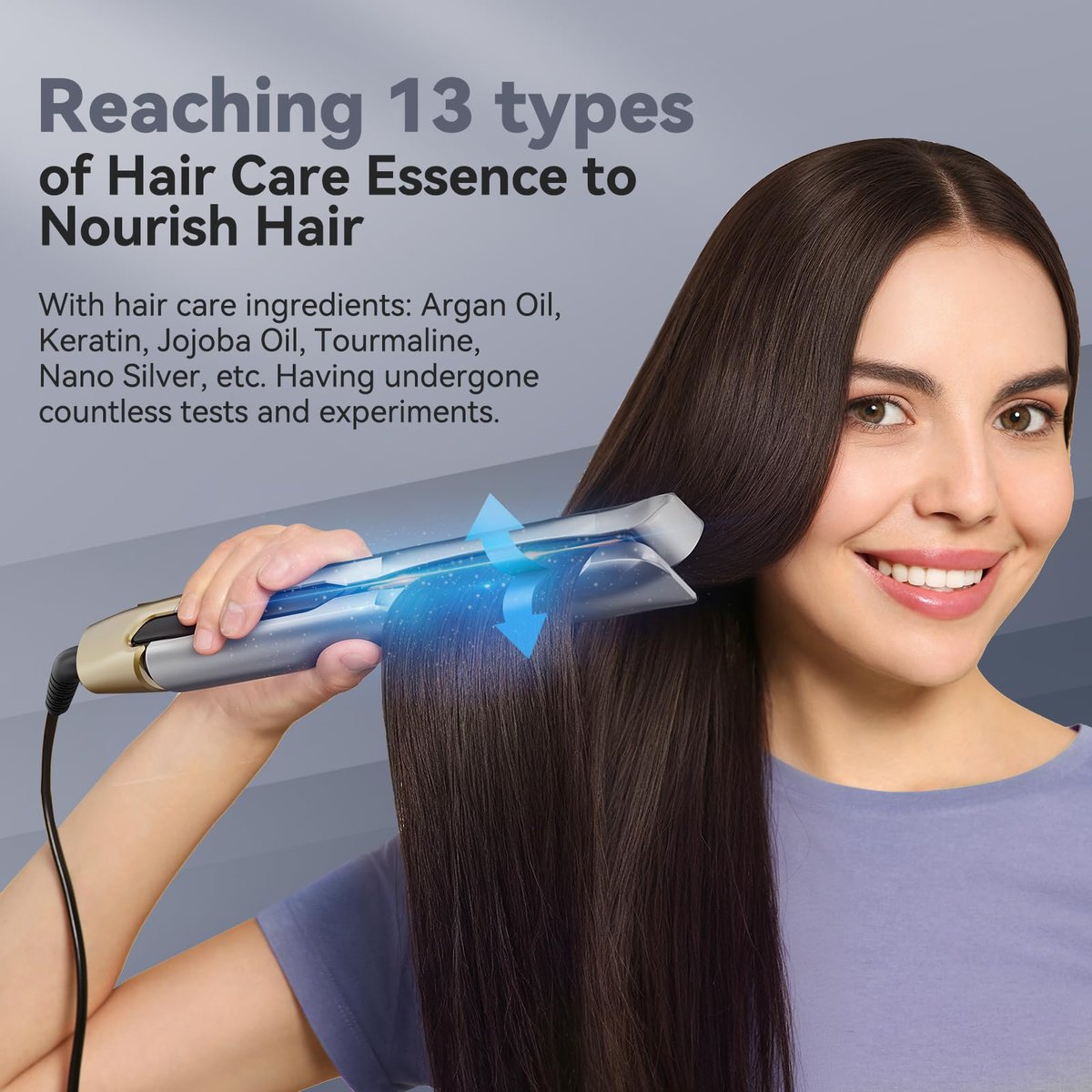 Quico Hair Straightener - Professional Flat Iron with 11 Temperature Settings, 3D Ceramic Floating Plates, 12s Fast Heating & Auto Shut-Off Avelisse