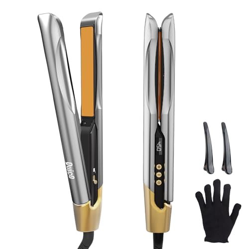 Quico Hair Straightener - Professional Flat Iron with 11 Temperature Settings, 3D Ceramic Floating Plates, 12s Fast Heating & Auto Shut-Off Avelisse