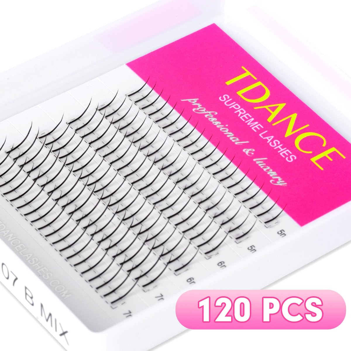 TDANCE Bottom Lash Extensions 120 Pcs - 0.07mm Thick B Curl 5-7mm Mixed Lower Lashes for Natural Eye Enhancement - görsel 3