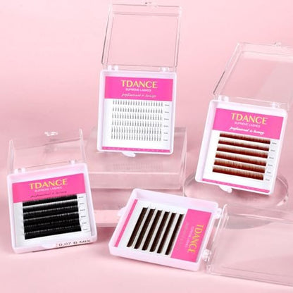 TDANCE Bottom Lash Extensions 120 Pcs - 0.07mm Thick B Curl 5-7mm Mixed Lower Lashes for Natural Eye Enhancement