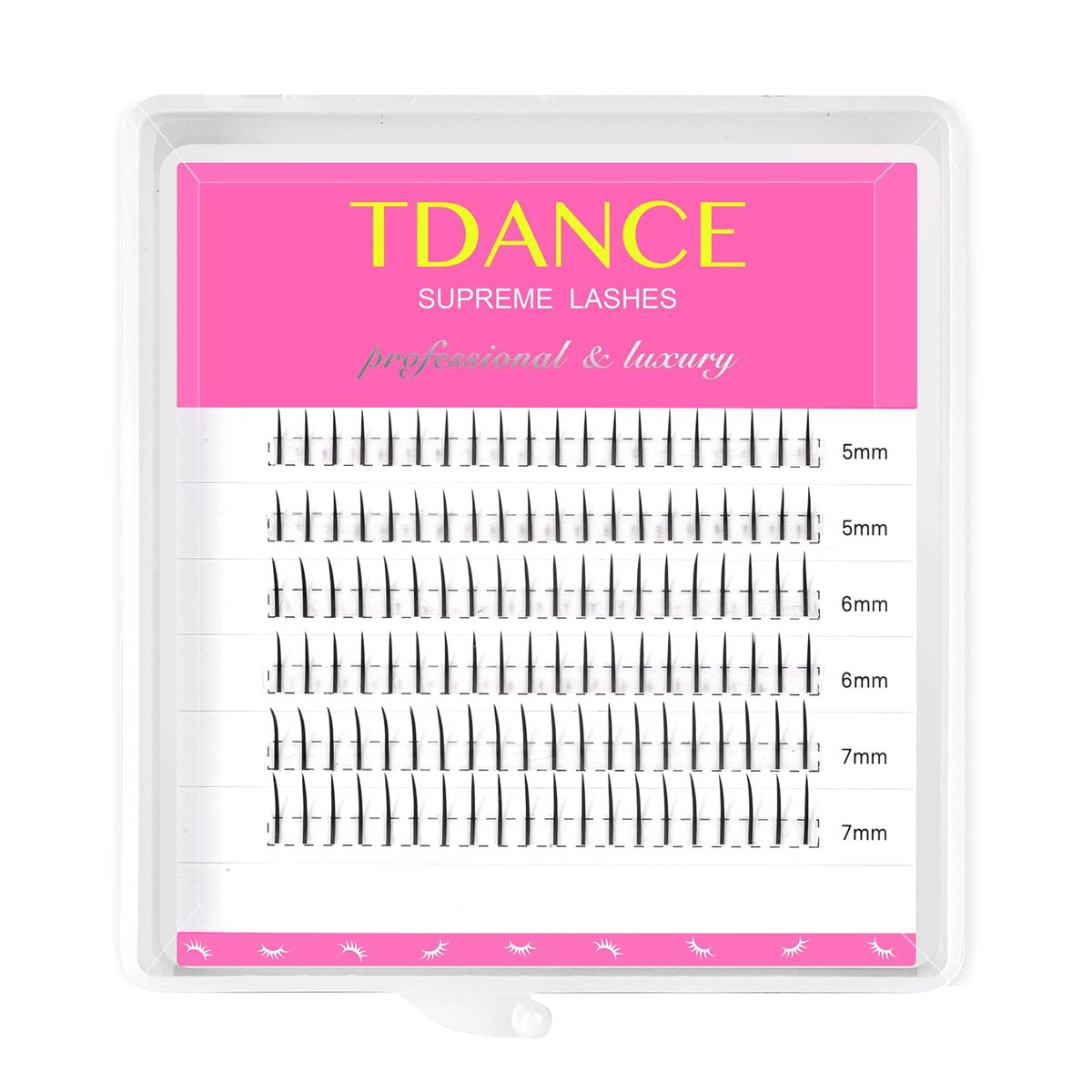 TDANCE Bottom Lash Extensions 120 Pcs - 0.07mm Thick B Curl 5-7mm Mixed Lower Lashes for Natural Eye Enhancement - görsel 1
