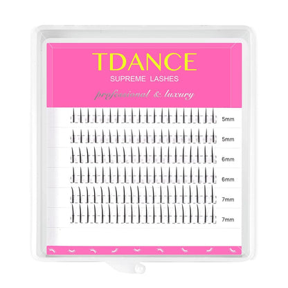 TDANCE Bottom Lash Extensions 120 Pcs - 0.07mm Thick B Curl 5-7mm Mixed Lower Lashes for Natural Eye Enhancement
