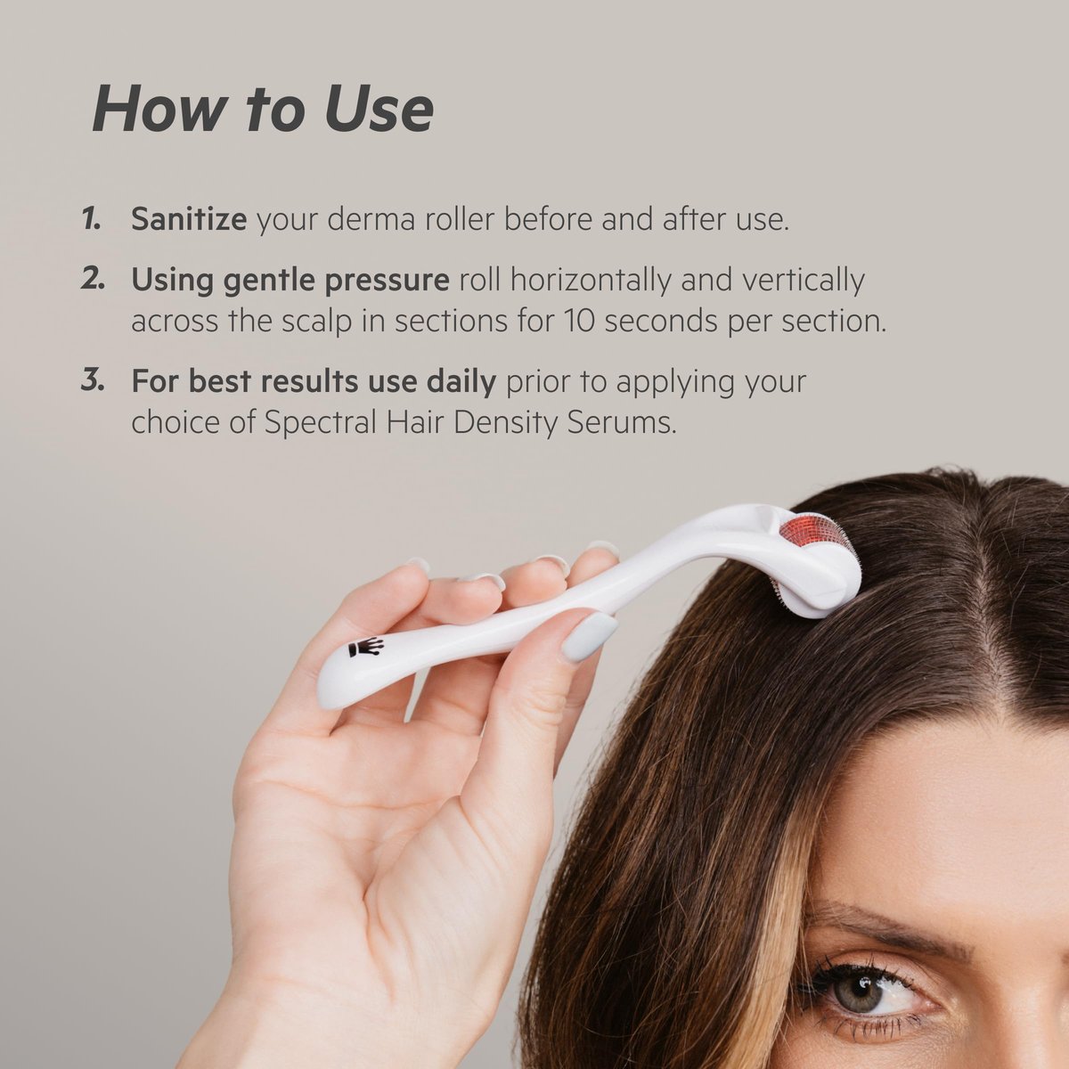 DS Laboratories StimuROLLER Scalp Roller 0.25 mm - Micro Needle Roller for Hair and Scalp Care, Stainless Steel Precision Roller for At Home Beauty Use Avelisse