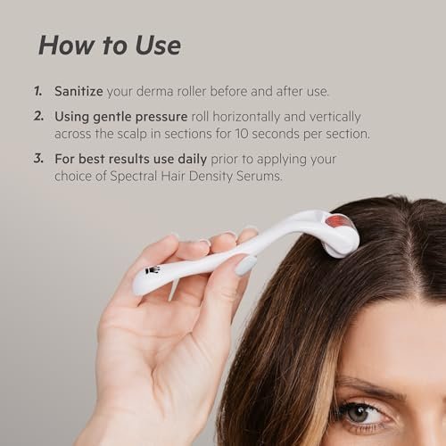 DS Laboratories StimuROLLER Scalp Roller 0.25 mm - Micro Needle Roller for Hair and Scalp Care, Stainless Steel Precision Roller for At Home Beauty Use Avelisse
