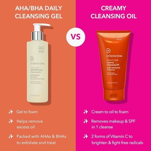 Dr Dennis Gross Vitamin C Lactic Creamy Cleansing Oil - Makeup & SPF Remover, 6 Fl Oz Avelisse