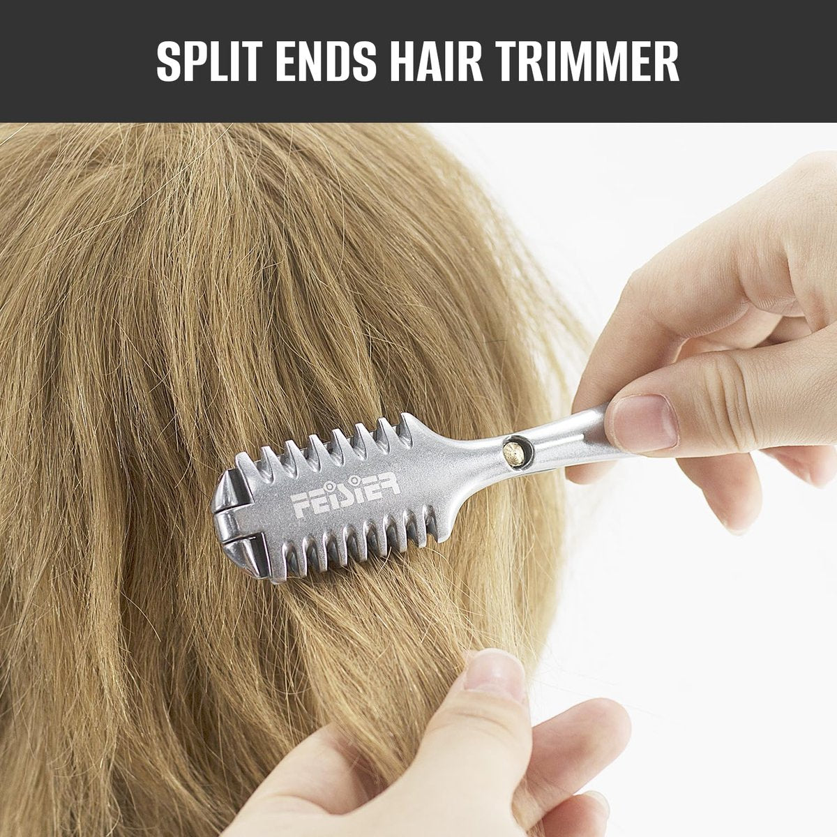 FEISIER Aluminum Double-Edge Hair Thinning Razor Comb with 10 Blades – Professional Hair Texturizing Cutting Razor for Thin & Thick Hair - görsel 9
