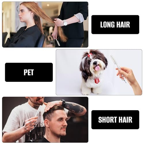 FEISIER Stainless Steel Hair Thinning Styling Razors for Cutting Hair, Texturizing Cutting Razor for Salon and Home, 10 PCS Sharp Blades Included - görsel 14