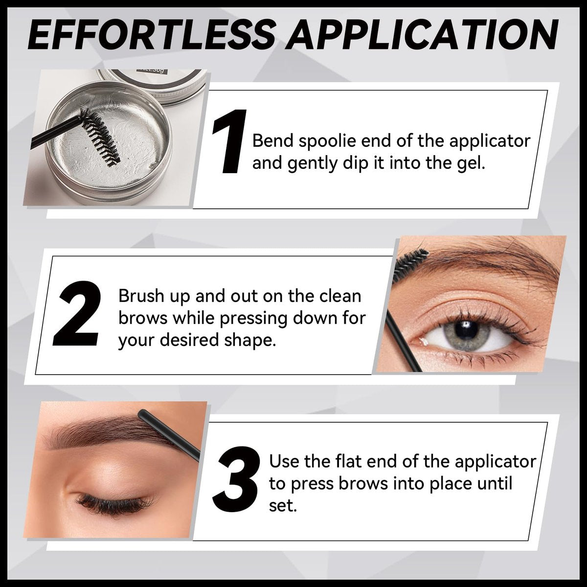 Teenanseen Clear Eyebrow Gel - Long-Lasting Waterproof Brow Wax for Styling & Sculpting, 3D Brow Freeze, 1 Pack - görsel 11