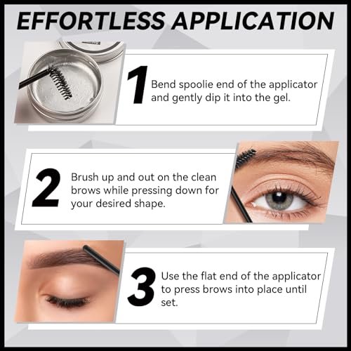 Teenanseen Clear Eyebrow Gel - Long-Lasting Waterproof Brow Wax for Styling & Sculpting, 3D Brow Freeze, 1 Pack - görsel 12
