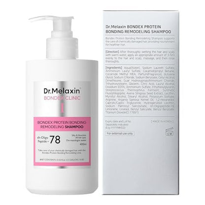 Dr.Melaxin Bondex Protein Bonding Remodeling Shampoo with Argan Oil | Strengthening Keratin & Peptides Bonder | Repair Hair | 13.52 fl.oz. Avelisse