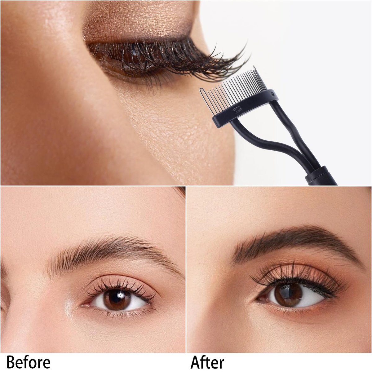 2 Pack Eyelash Separator Tool – Mascara Brushes & Lash Comb for Combing and Separating Lashes - görsel 12