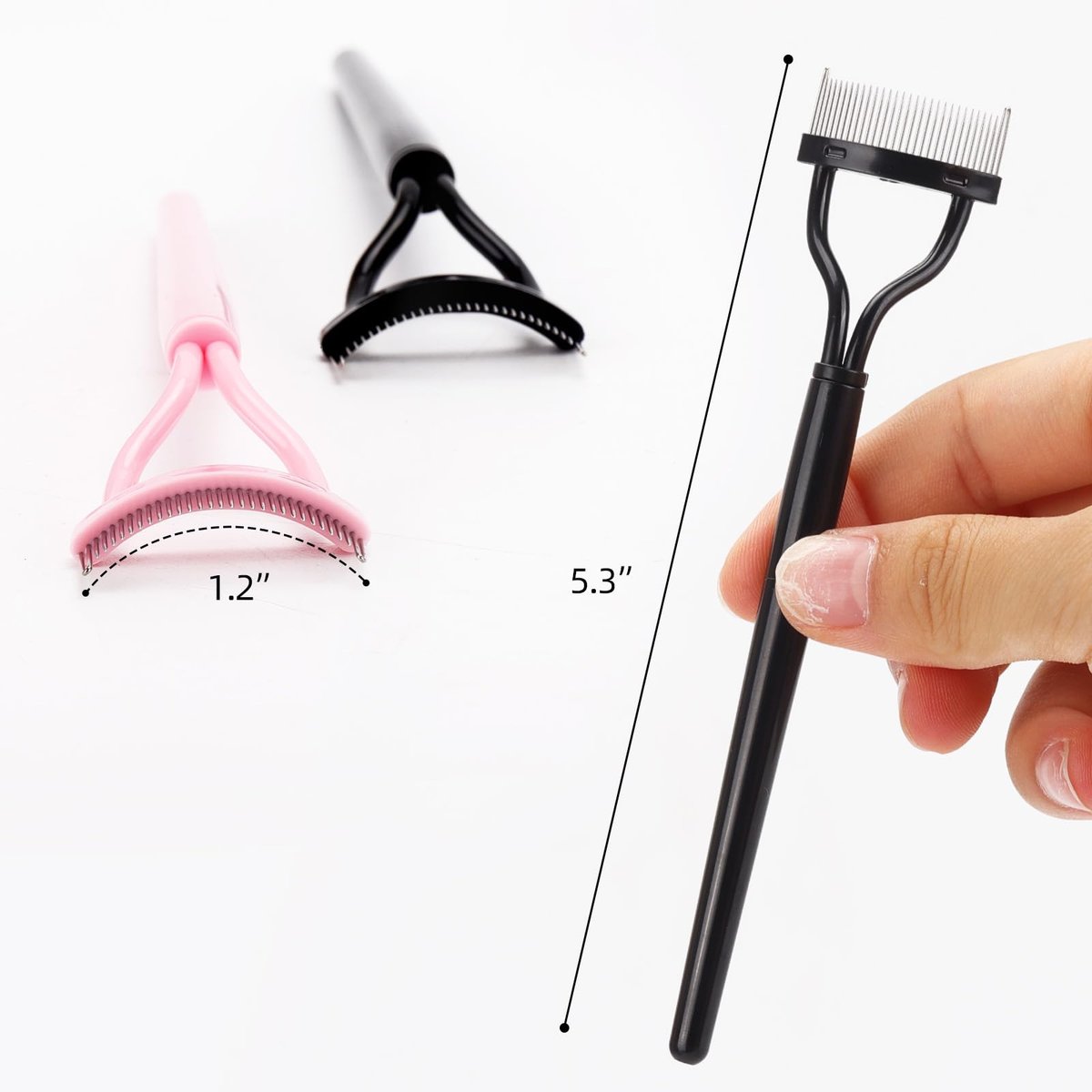 2 Pack Eyelash Separator Tool – Mascara Brushes & Lash Comb for Combing and Separating Lashes - görsel 4