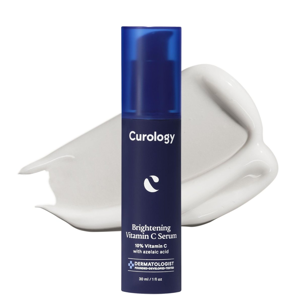 Curology Brightening Vitamin C Serum – Visibly Evens Skin Tone, Smooths Texture, Calms Redness, Milky Texture, 1 fl oz Avelisse