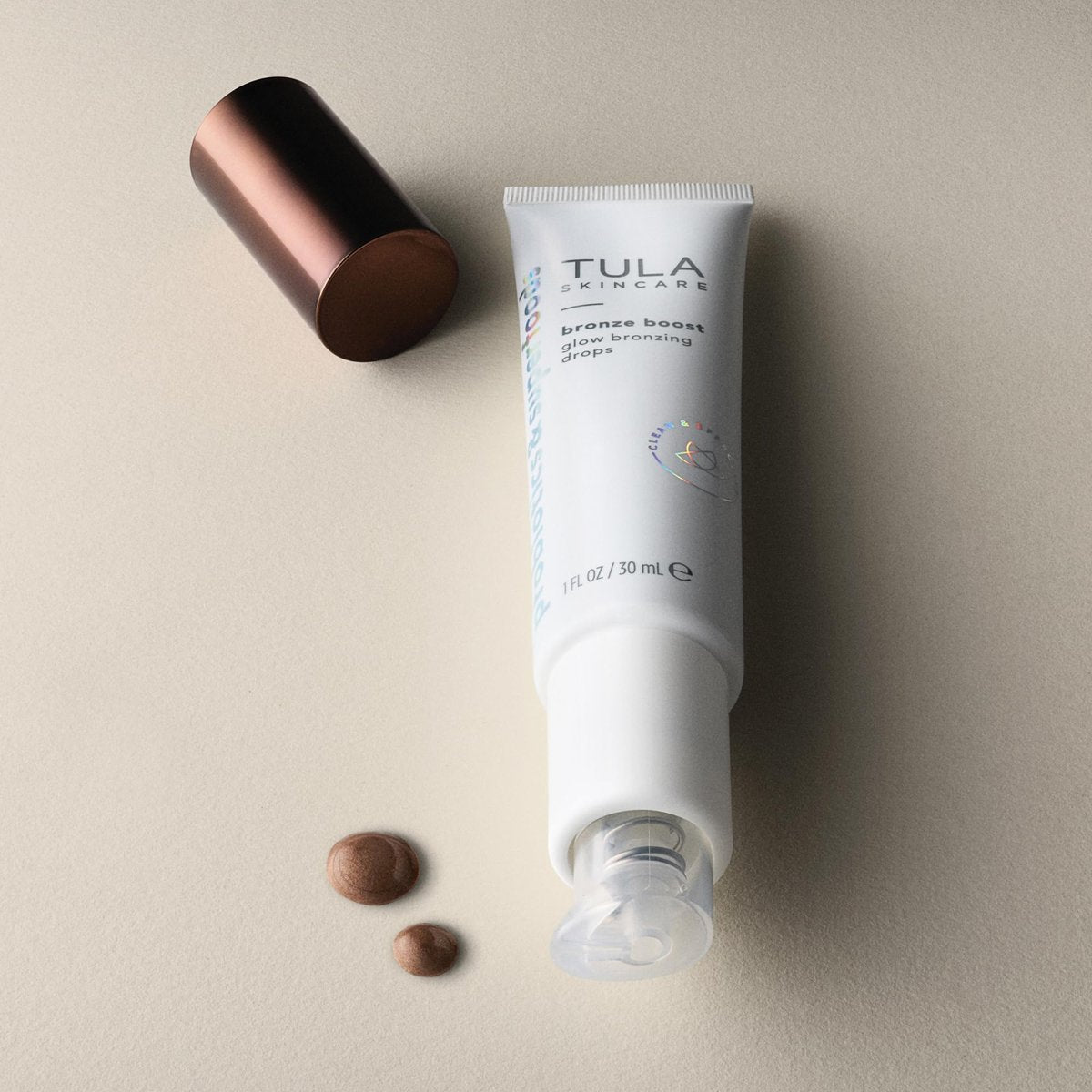 TULA Skin Care Bronze Boost Glow Bronzing Drops - Natural Glow, Even Skin Tone, Plump & Hydrate with Niacinamide, Hyaluronic Acid, Green Tea, 1 Fl Oz Avelisse