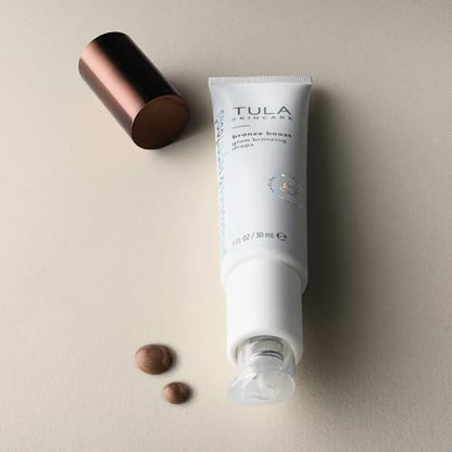 TULA Skin Care Bronze Boost Glow Bronzing Drops - Natural Glow, Even Skin Tone, Plump & Hydrate with Niacinamide, Hyaluronic Acid, Green Tea, 1 Fl Oz Avelisse