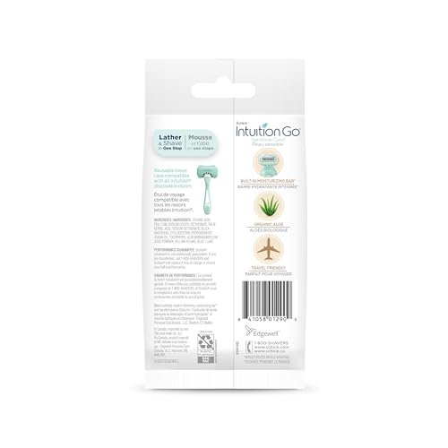 Schick Intuition Go Disposable Razor for Sensitive Skin, 1ct - Women's Travel Razor with Organic Aloe - görsel 16