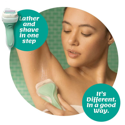Schick Intuition Razors for Women with Sensitive Skin | 1 Razor & 4 Refill Blades with Organic Aloe - Multi-Color