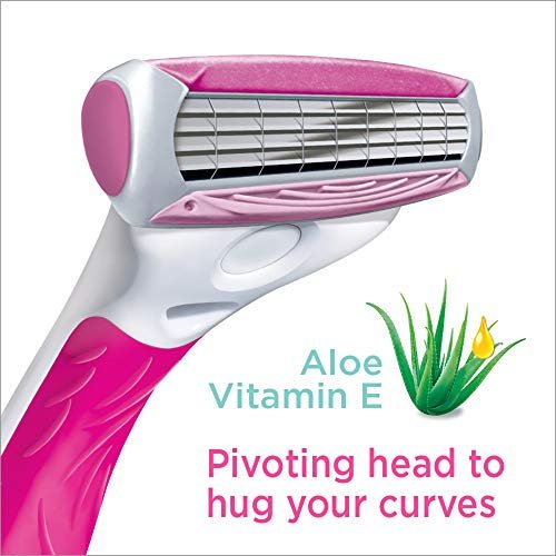 Schick Quattro Women's Razor Blade Refills, 12 Count – 4-Blade Cartridges for Smooth, Close Shave Avelisse