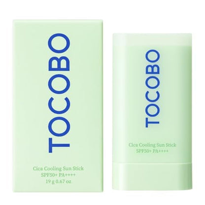 TOCOBO Cica Cooling Sun Stick SPF50+ PA++++ - Fermented Cica Complex, Cooling & Soothing Sunscreen Stick, Lightweight & Moisturizing, 1.69 fl. oz
