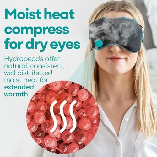 Medi Grade 2-in-1 Heat and Cooling Eye Mask – Microwave Activated Heated Eye Mask for Dry Eyes, Styes, Blepharitis, with Integrated Cooling for Puffy Eyes, Dark Circles, Migraines Avelisse