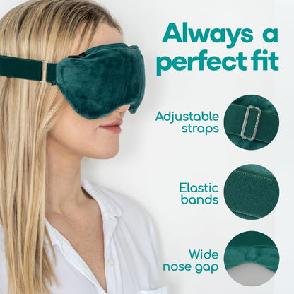 Medi Grade 2-in-1 Heat and Cooling Eye Mask – Microwave Activated Heated Eye Mask for Dry Eyes, Styes, Blepharitis, with Integrated Cooling for Puffy Eyes, Dark Circles, Migraines Avelisse