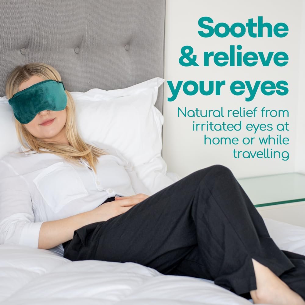 Medi Grade 2-in-1 Heat and Cooling Eye Mask – Microwave Activated Heated Eye Mask for Dry Eyes, Styes, Blepharitis, with Integrated Cooling for Puffy Eyes, Dark Circles, Migraines Avelisse