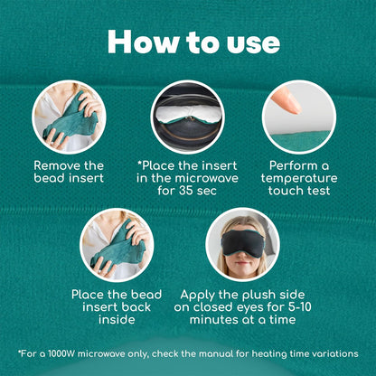 Medi Grade 2-in-1 Heat and Cooling Eye Mask – Microwave Activated Heated Eye Mask for Dry Eyes, Styes, Blepharitis, with Integrated Cooling for Puffy Eyes, Dark Circles, Migraines Avelisse