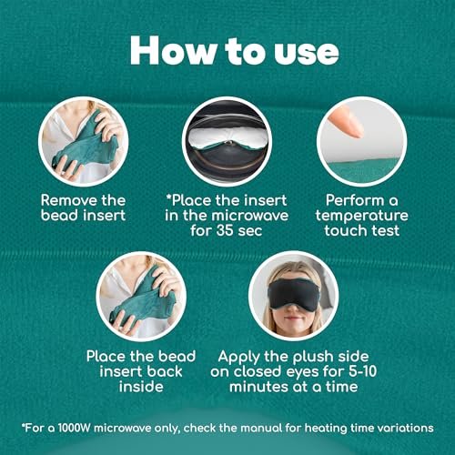 Medi Grade 2-in-1 Heat and Cooling Eye Mask – Microwave Activated Heated Eye Mask for Dry Eyes, Styes, Blepharitis, with Integrated Cooling for Puffy Eyes, Dark Circles, Migraines Avelisse