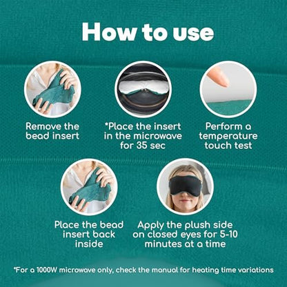 Medi Grade 2-in-1 Heat and Cooling Eye Mask – Microwave Activated Heated Eye Mask for Dry Eyes, Styes, Blepharitis, with Integrated Cooling for Puffy Eyes, Dark Circles, Migraines Avelisse