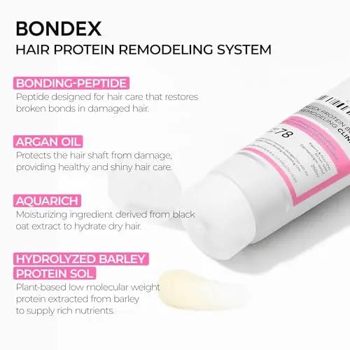 Dr.Melaxin Bondex Remodeling Salon Bonding Treatment | Deep Repair for Bleached & Damaged Hair with Bonding Peptides + Argan Oil Avelisse