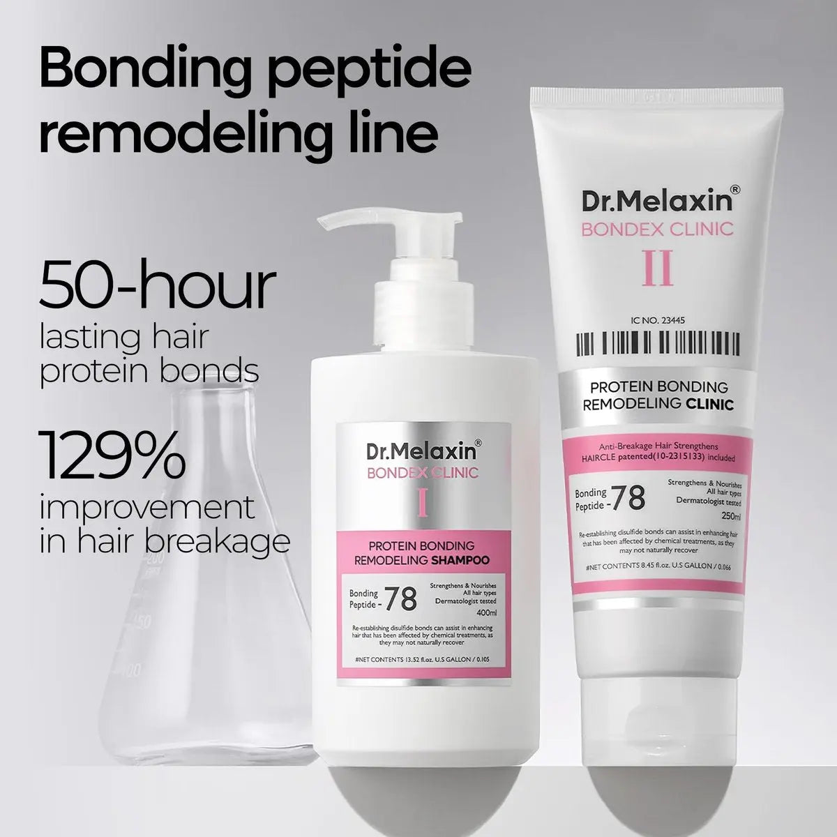 Dr.Melaxin Bondex Remodeling Salon Bonding Treatment | Deep Repair for Bleached & Damaged Hair with Bonding Peptides + Argan Oil Avelisse