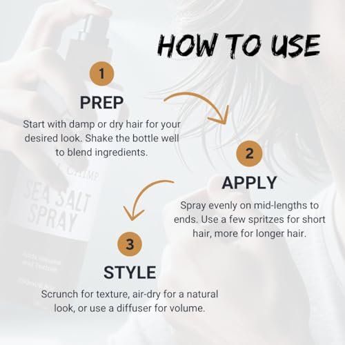 Tribal Chimp Sea Salt Spray for Men 250ml – Volumizing & Texturizing Hair Spray with Extra Hold, Natural & Alcohol Free Avelisse