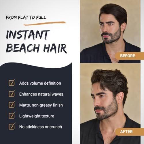Tribal Chimp Sea Salt Spray for Men 250ml – Volumizing & Texturizing Hair Spray with Extra Hold, Natural & Alcohol Free Avelisse