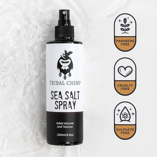 Tribal Chimp Sea Salt Spray for Men 250ml – Volumizing & Texturizing Hair Spray with Extra Hold, Natural & Alcohol Free Avelisse