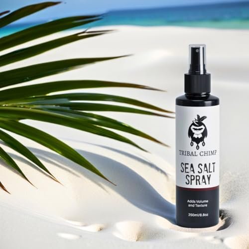 Tribal Chimp Sea Salt Spray for Men 250ml – Volumizing & Texturizing Hair Spray with Extra Hold, Natural & Alcohol Free Avelisse