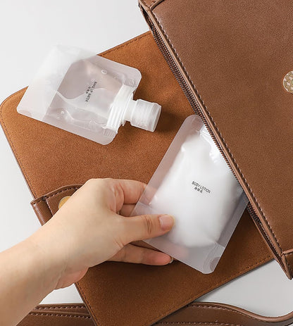NaYiissi 10-Piece Travel Pouches for Toiletries – Leak Proof TSA Approved Squeeze Liquid Pouches for Shampoo, Lotion, and Hand Soap