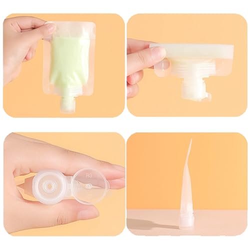 NaYiissi 10-Piece Travel Pouches for Toiletries – Leak Proof TSA Approved Squeeze Liquid Pouches for Shampoo, Lotion, and Hand Soap - görsel 16