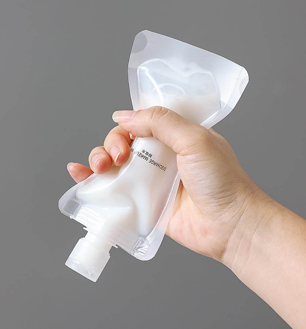 NaYiissi 10-Piece Travel Pouches for Toiletries – Leak Proof TSA Approved Squeeze Liquid Pouches for Shampoo, Lotion, and Hand Soap - görsel 7