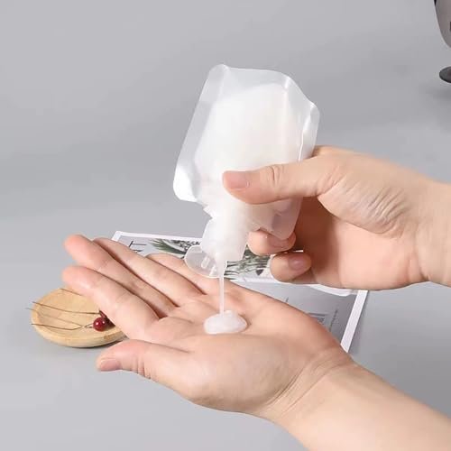 NaYiissi 10-Piece Travel Pouches for Toiletries – Leak Proof TSA Approved Squeeze Liquid Pouches for Shampoo, Lotion, and Hand Soap - görsel 6