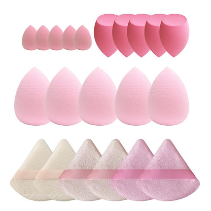 GFOUNS 21-Piece Makeup Sponge Bulk Set - Multi-Colored Pink Foundation Sponges for Liquid, Cream, and Powder