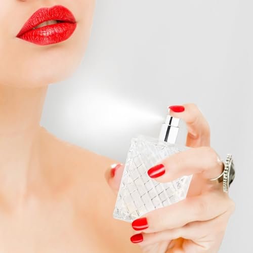 DMuuuDM 6-Pack Refillable Glass Spray Perfume Bottles, 100ml Fine Mist Travel Sprayers for Cologne, Essential Oils, and Aromatherapy - Includes Funnels and Pipette Avelisse