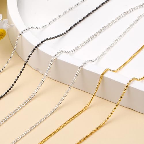 Hariendny 12 Strips Nail Chain Charms - Gold, Silver & Dark Gray Metal Nail Art Chains for DIY Manicure Decorations - görsel 12