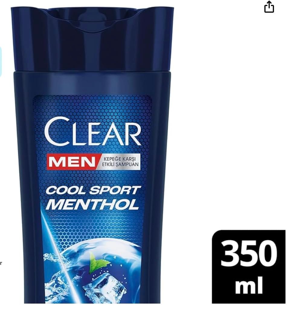 Clear Men Anti-Dandruff Shampoo Cool Sport Menthol Refreshing Effect 350 ml Avelisse