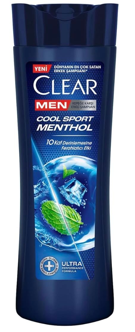 Clear Men Anti-Dandruff Shampoo Cool Sport Menthol Refreshing Effect 350 ml Avelisse