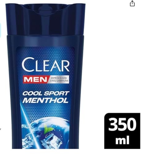 Clear Men Anti-Dandruff Shampoo Cool Sport Menthol Refreshing Effect 350 ml Avelisse
