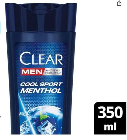 Clear Men Anti-Dandruff Shampoo Cool Sport Menthol Refreshing Effect 350 ml Avelisse